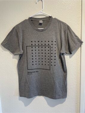 Startee Hackathon 2021 Storable Tech Graphic Tee Men Size XS Heather Gray Shirt